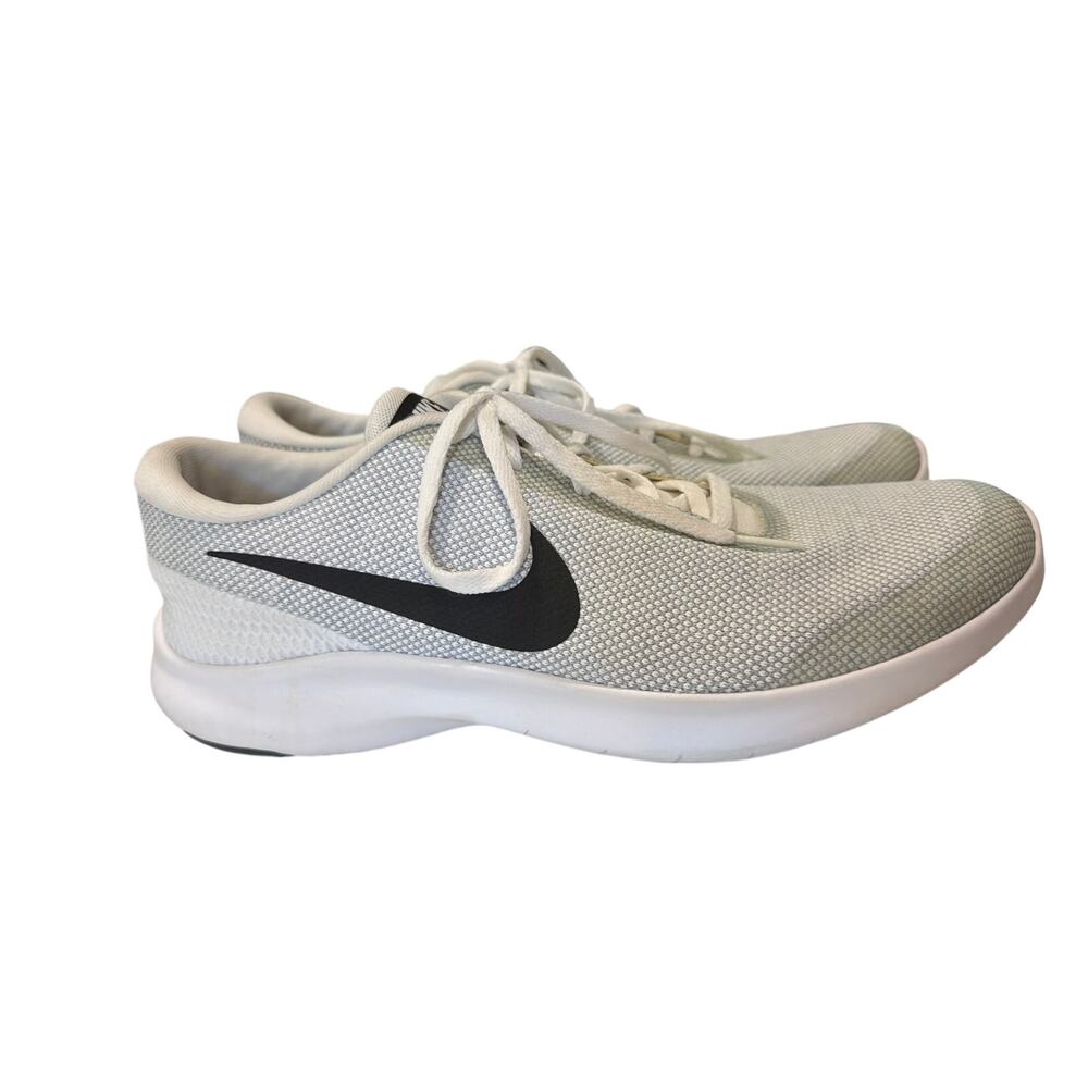 Nike Men's Sz 11 Flex Experience RN 7 running shoes white gray mesh Black Logo